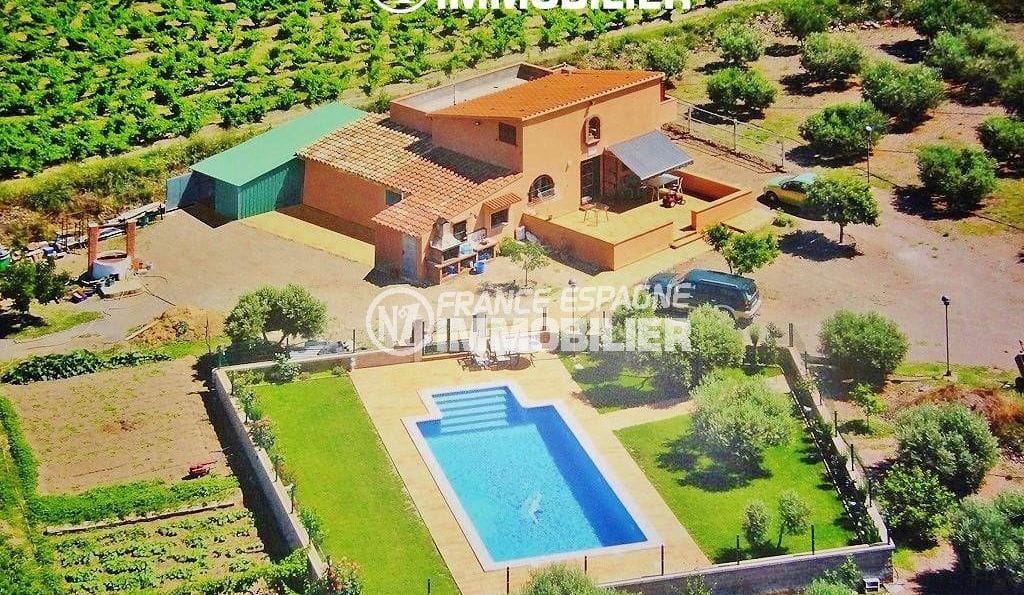 maison a vendre espagne, ref.2772,  avec piscine et exploitation agricole oliviers et vins sur 12832 m²