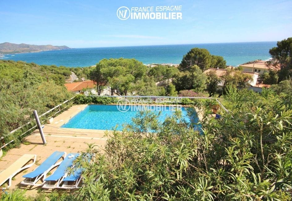 agence immobiliere llanca espagne vend villa 152 m², ref.3399, piscine avec vue mer