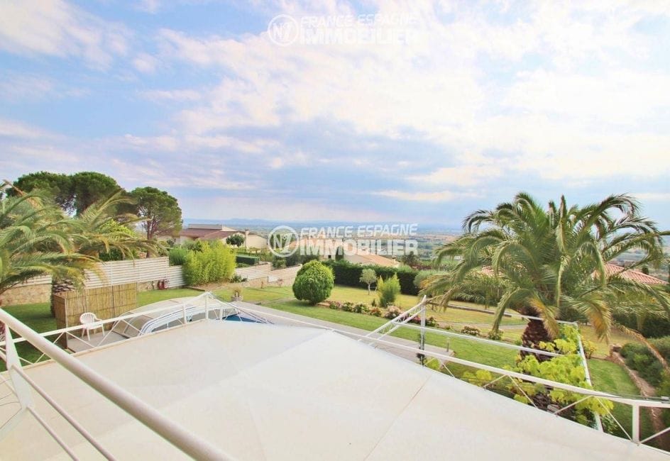 costa brava house: villa ref.3481, terrasse couverte niveau jardin vu du dessus