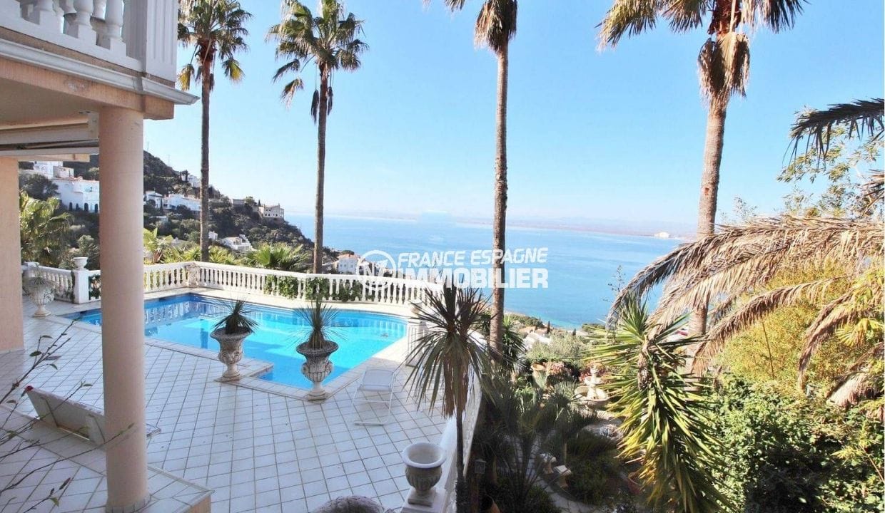 casa costa brava, ref.3614, vistas a la piscina, al Puig Rom y al mar desde el jardín