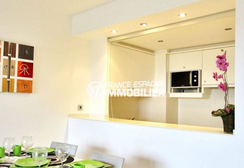 appartement a vendre santa margarita espagne: 69 m² avec terrasse 35 m² vue canal, cuisine américaine aménagée