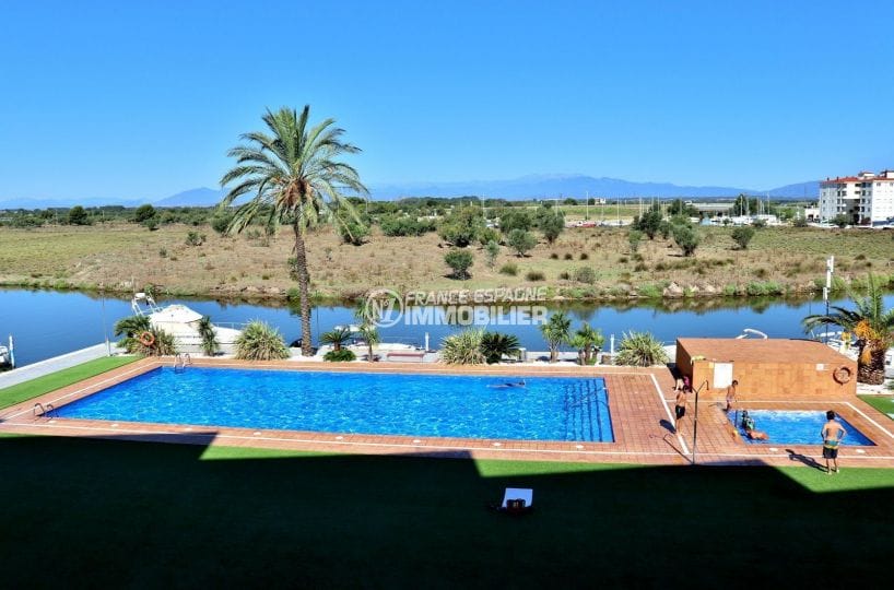santa margarita espagne, appartement 69 m² avec grande terrasse vue canal, et piscine dans la résidence