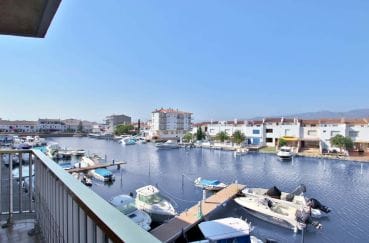 appartement empuriabrava, 2 chambres 54 m², terrasse vue canal