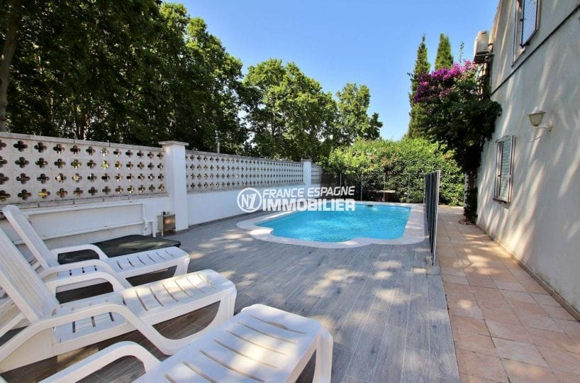immobilier costa brava: vente villa 3 chambres 88 m², aperçu de la piscine & terrasse