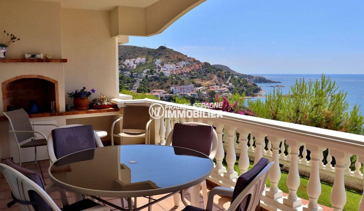 immo costa brava: appartement ref.3743, aperçu de la terrasse avec vue mer imprenable