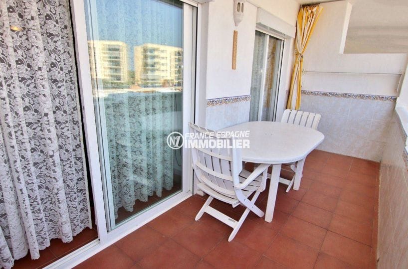 vente appartement rosas: la terrasse 12 m² avec vue sur la marina