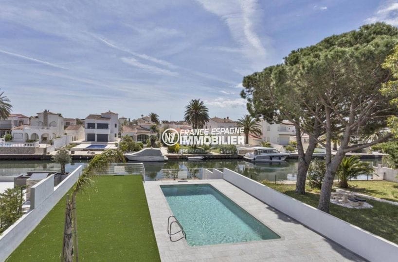 immobilier costa brava: villa ref.3825, superbe piscine sur jardin 540 m² au bord du canal