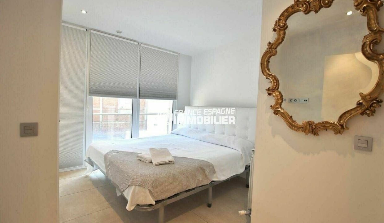 vente appartement rosas espagne, 112 m², première chambre avec lit double