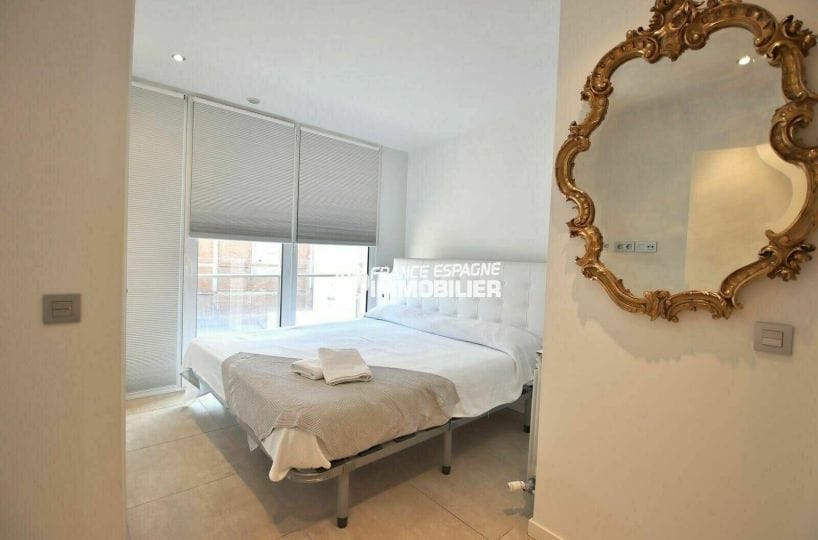 vente appartement rosas espagne, 112 m², première chambre avec lit double