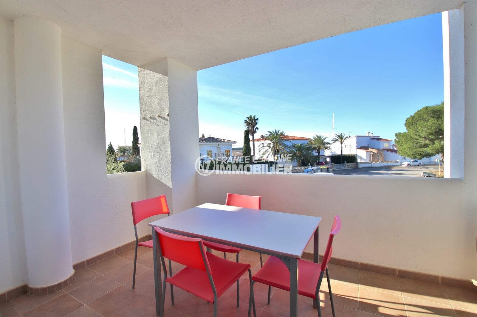 vente appartement rosas, santa margarita, 3 chambres, terrase couverte, piscine, proche plage