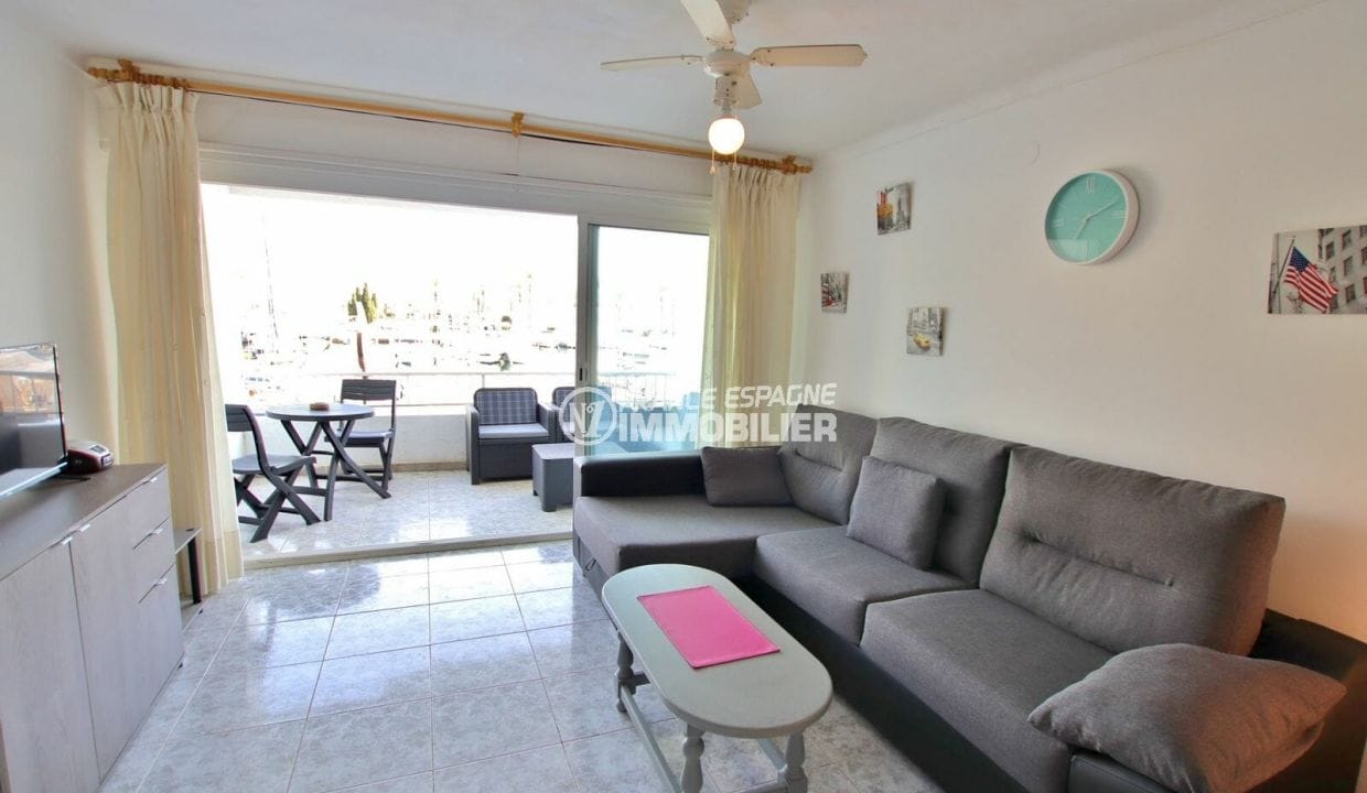 vente appartement empuriabrava: 46 m², salon / séjour avec
