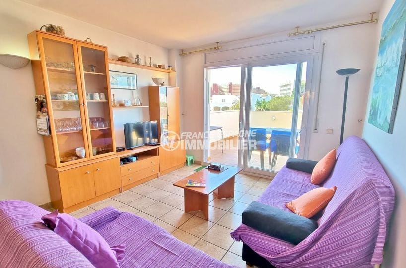 acheter appartement costa brava, 4 pièces 69 m², séjour avec terrasse