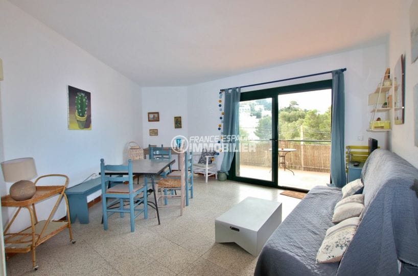 achat appartement rosas, 72 m² avec salon / séjour accès terrasse de 20 m²