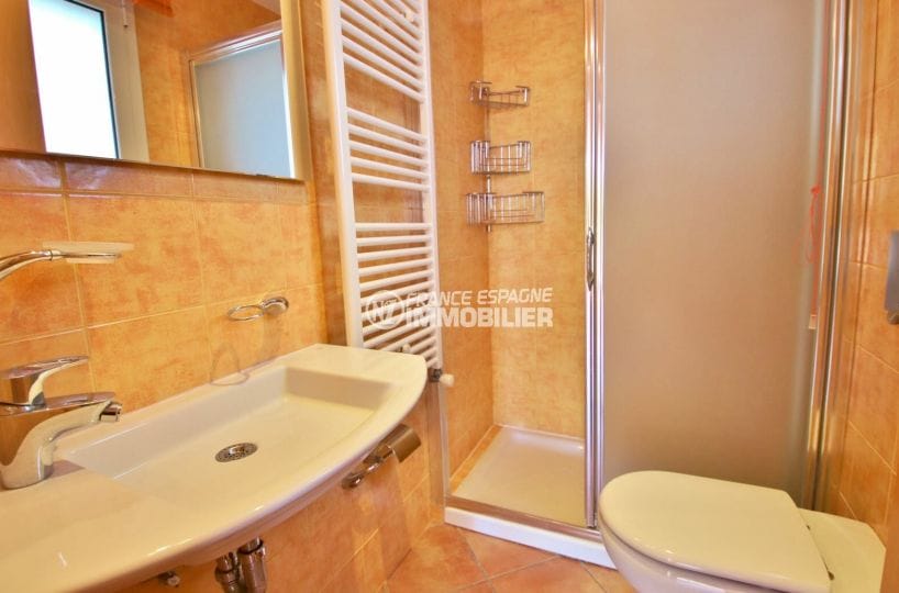 immo center rosas: villa 294 m² en 3 appartements avec piscine, salle d'eau avec douche, porte vitée