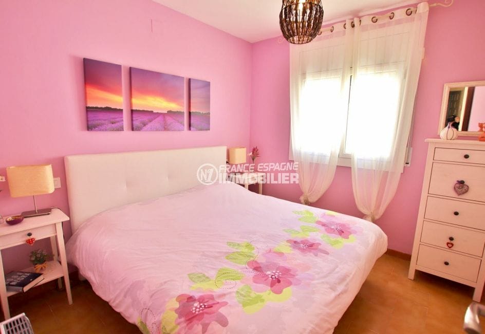 vente maison rosas espagne, 74 m² avec 2 chambres, 2° chambre, lit double
