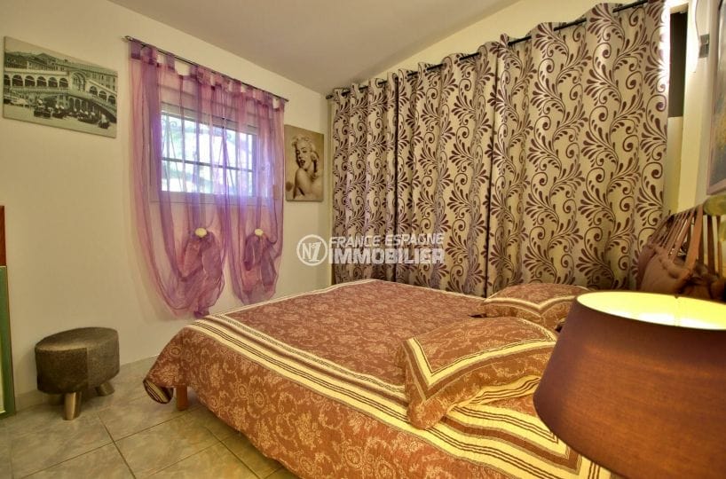 vente immobilière rosas: villa 3 pièces 92 m², 1° chambre à coucher, lit double