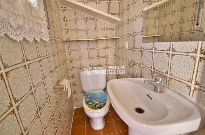 vente immobilier espagne costa brava: villa 105 m², wc indépendant avec lavabo