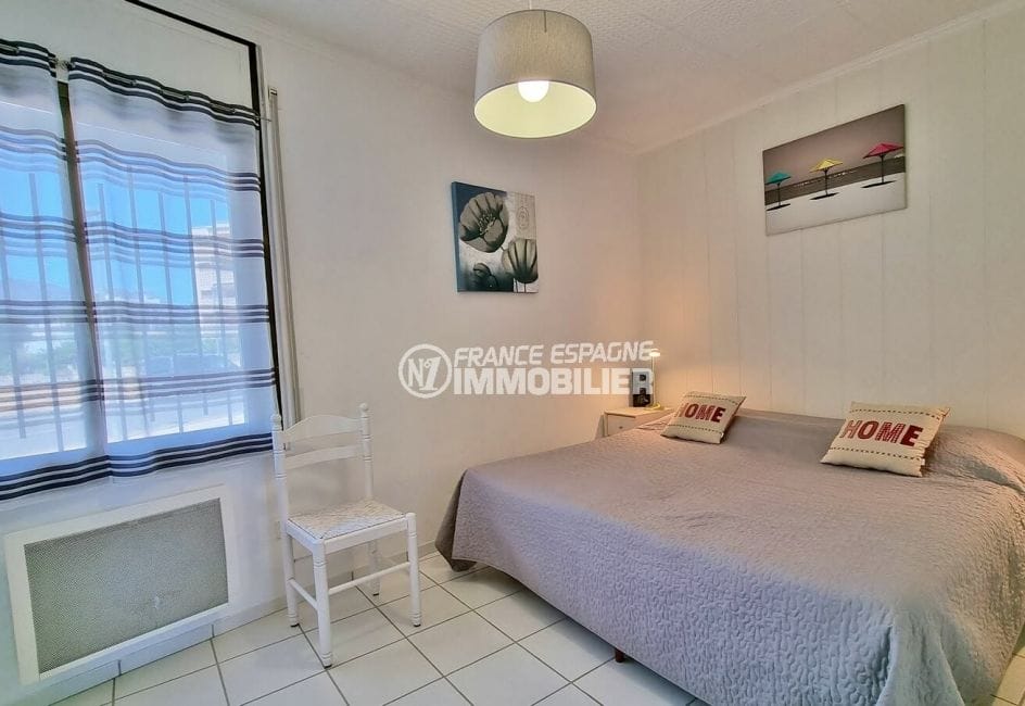 achat appartement costa brava, 2 pièces 46 m², chambre à coucher, lit double