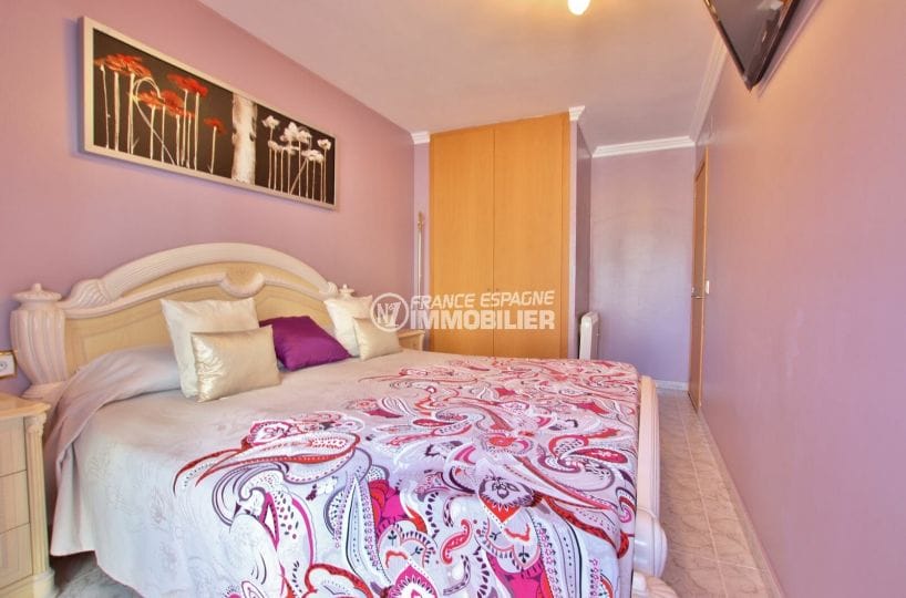 vente appartement rosas espagne, 4 pièces 96 m², chambre à coucher, armoire encastrée