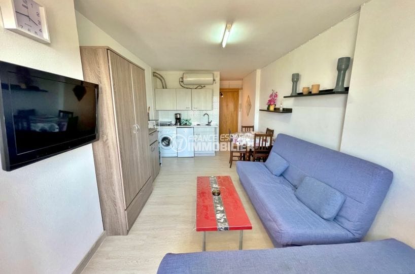 appartement a vendre empuriabrava: studio 24 m² avec terrasse, plage et commerces à 100 m