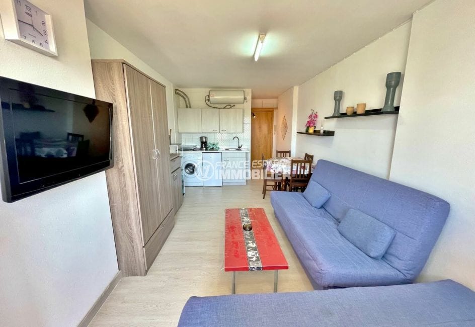 appartement a vendre empuriabrava: studio 24 m² avec terrasse, plage et commerces à 100 m
