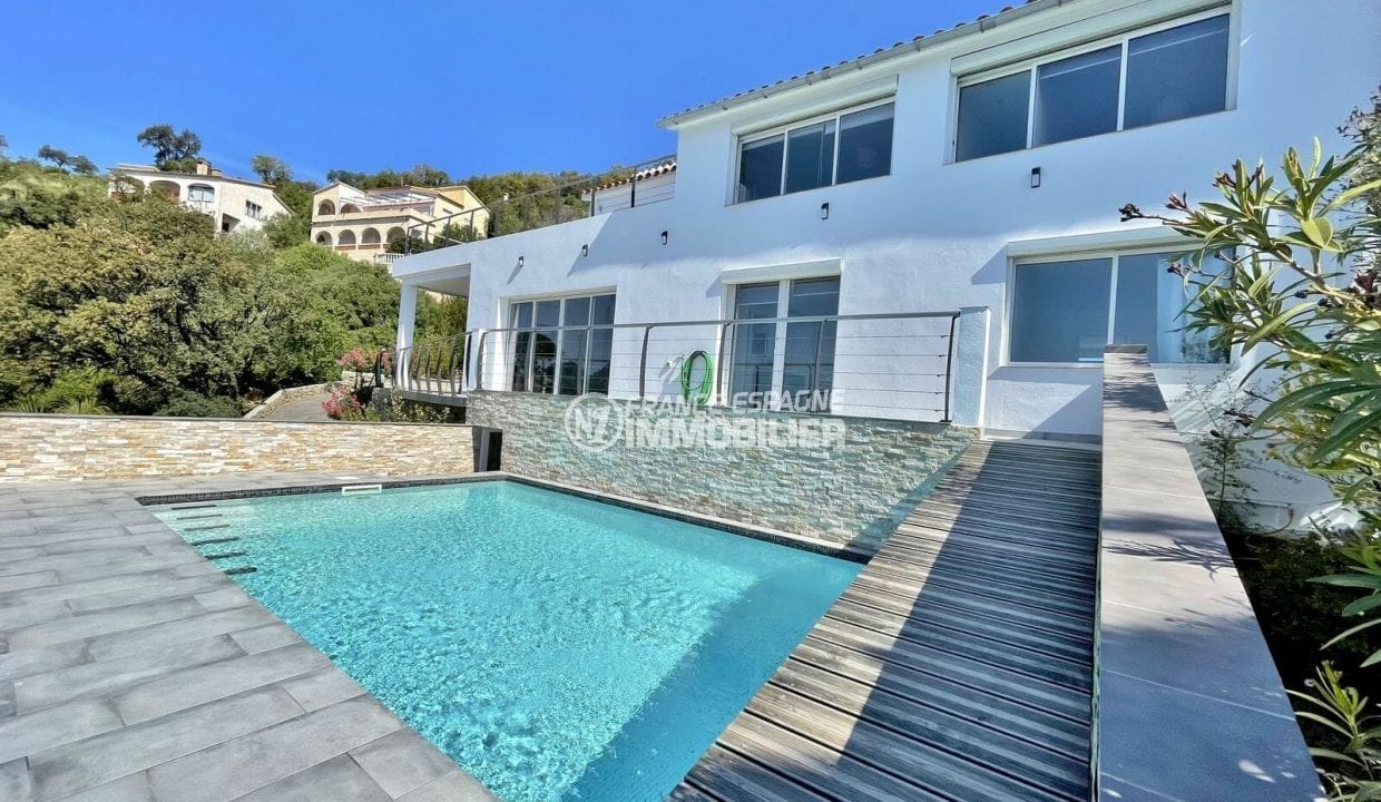vente immobilière costa brava: villa 250 m² 5 chambres avec piscine, exposition sud