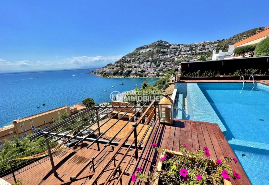 maison a vendre a rosas, 227 m² 3 chambres, piscine, vue imprenable sur la mer