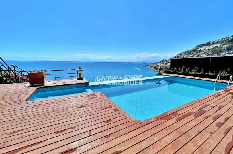 vente maison costa brava, 227 m² 3 chambres, belle piscine avec vue exceptionnelle mer