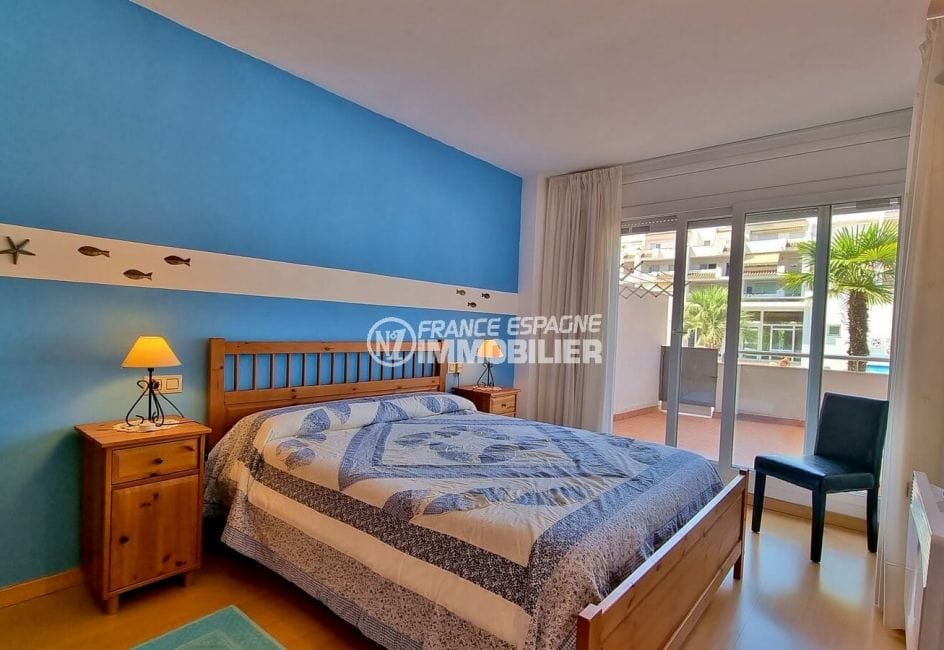 appartement rosas à vendre, 3 pièces 68 m², chambre à coucher avec terrasse