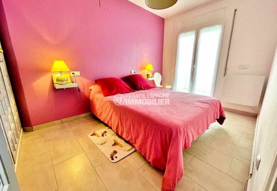 vente maison rosas espagne, 2 chambres 71m², 1°chambre à coucher avec accès terrasse
