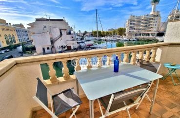 appartement empuria brava, 2 pièces 56 m² traversant avec terrasse vue marina, plage à 1000 m