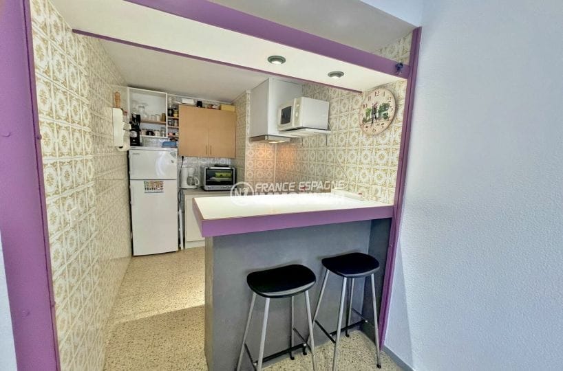 appartement à vendre à empuriabrava, 2 pièces 42 m², cuisine américaine avec bar / passe-plat