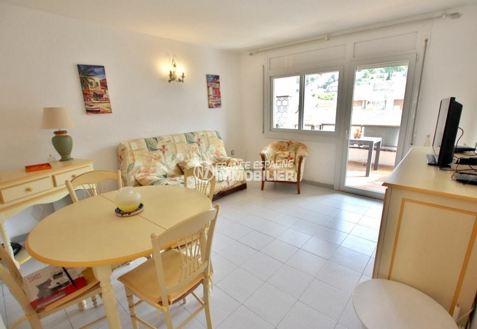 acheter appartement costa brava, 2 pièces 50 m², salon / salle à manger avec terrasse