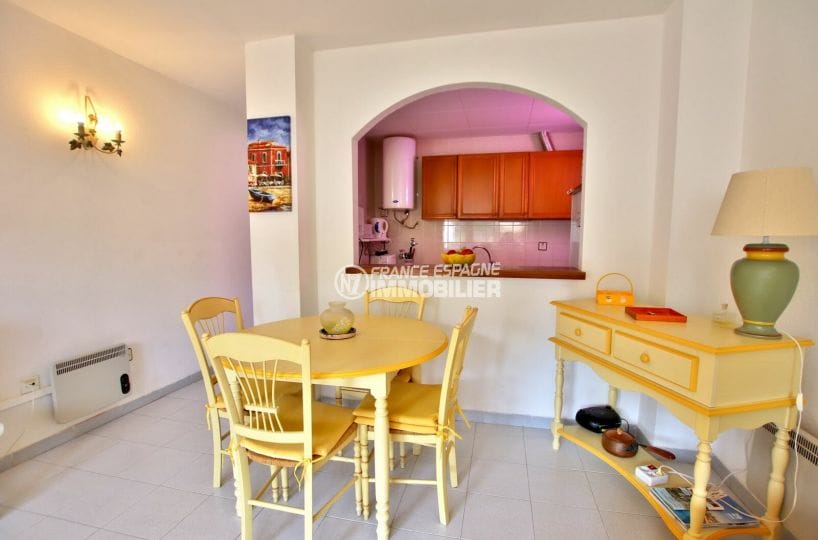 achat appartement rosas, 2 pièces 50 m², cuisine ouverte sur le salon / salle à manger
