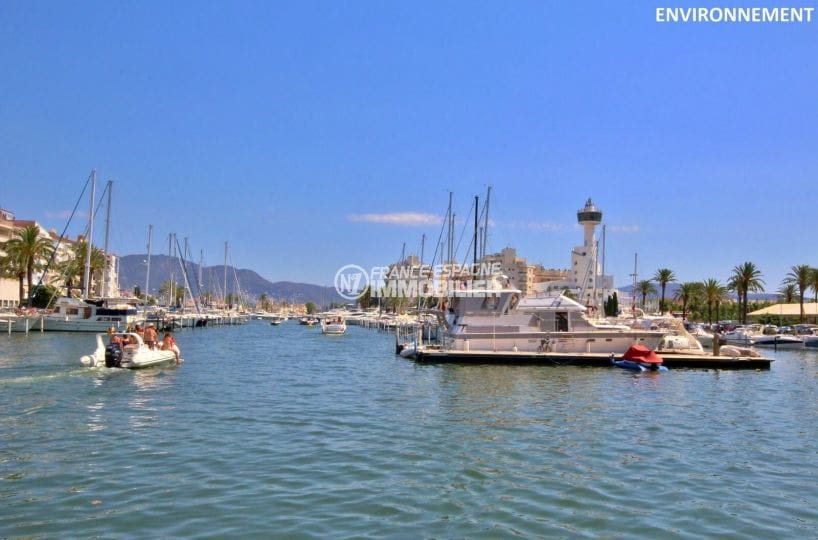 the empuriabrava marina is home to hundreds of boats. it is a paradise for nautical enthusiasts