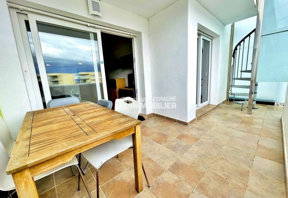 vente appartement rosas, 2 chambres 67 m², terrasse vue marina de 12 m²
