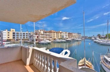 appartement empuria brava, 2 chambres 70 m², terrasse magnifique vue marina