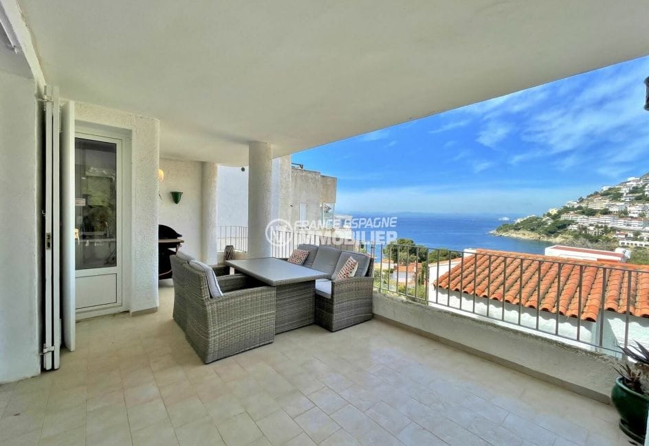 vente appartement rosas, 3 chambres 116 m², plage 100m, terrasse vue mer