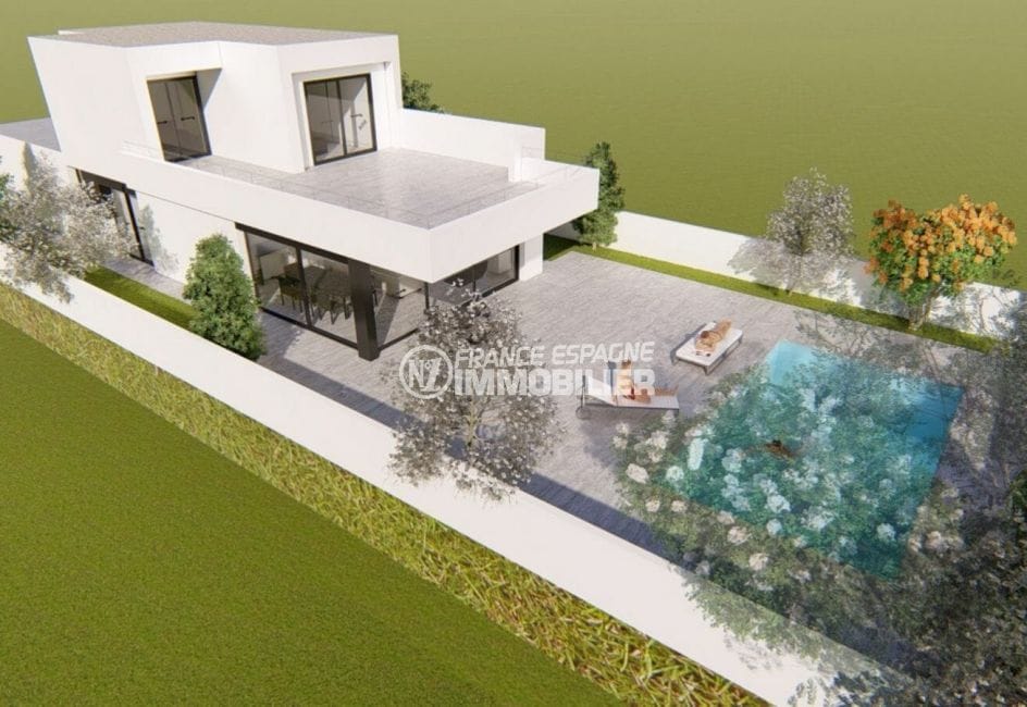maison a vendre rosas, 4 pièces 177 m², construction neuve avec piscine et garage