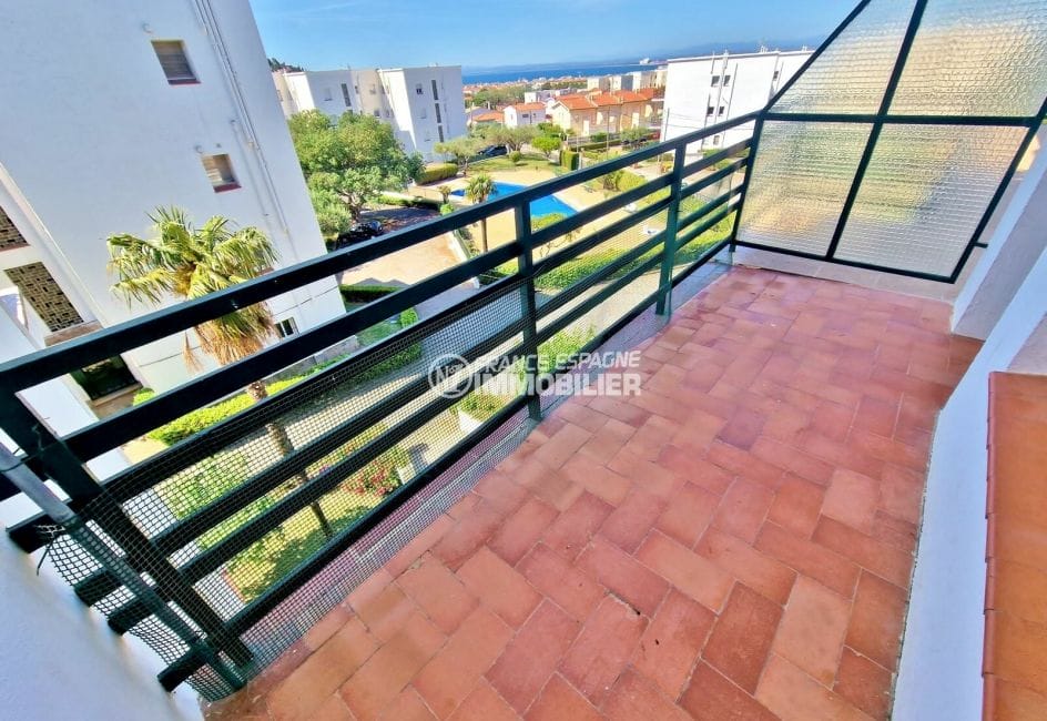 vente appartement rosas, 2 pièces 35 m², terrasse expo sud-ouest vue mer