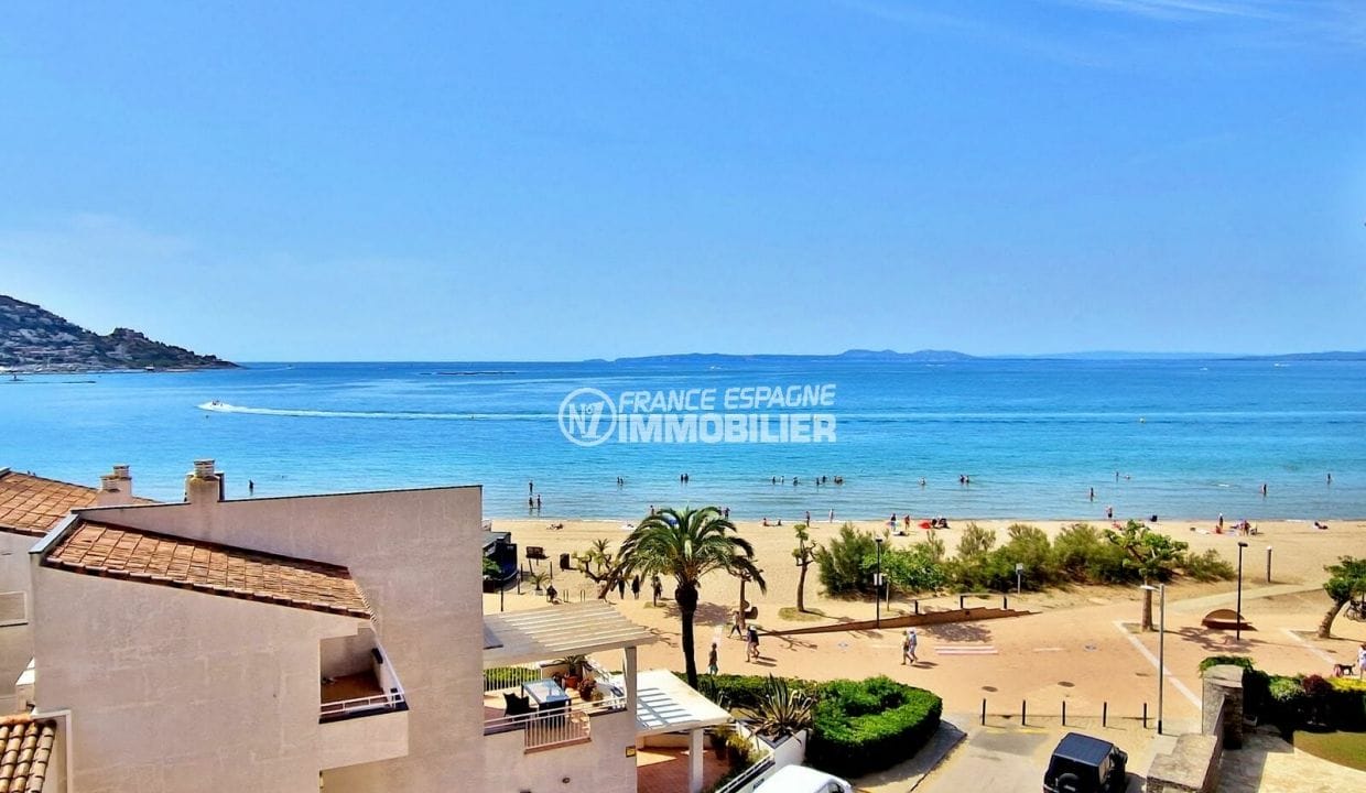 apartment for sale in rosas, 3 rooms 61 m², sea view and sea passage