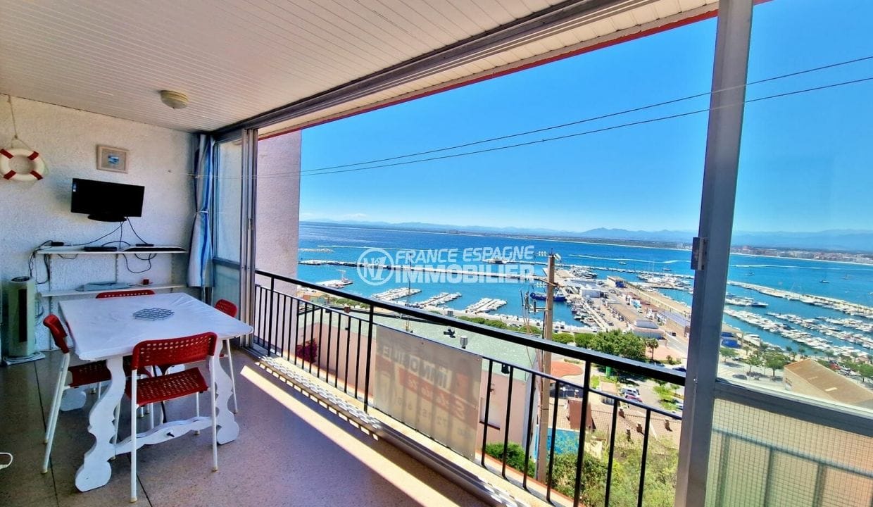 appartement a vendre rosas, 3 pièces 61 m², plage 500 m, terrasse vue imprenable