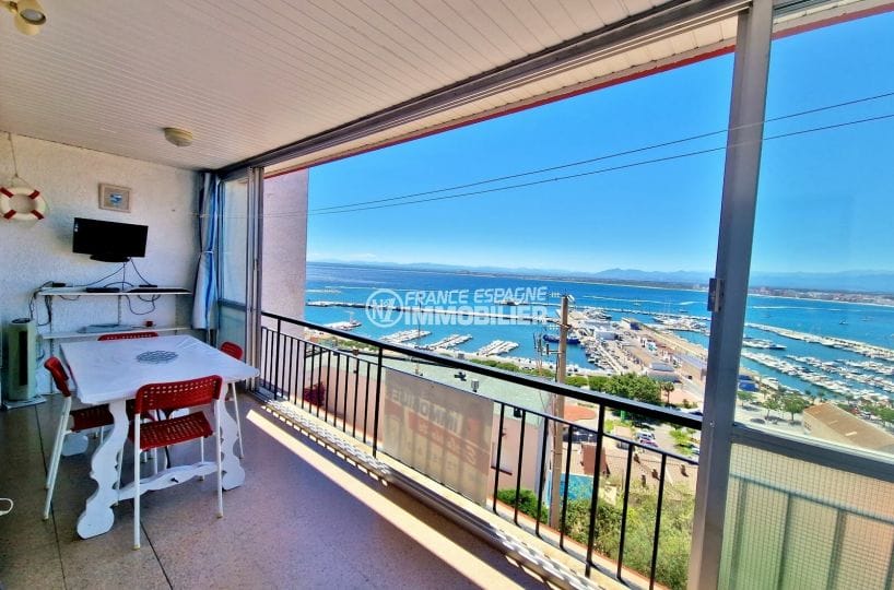 appartement a vendre rosas, 3 pièces 61 m², plage 500 m, terrasse vue imprenable