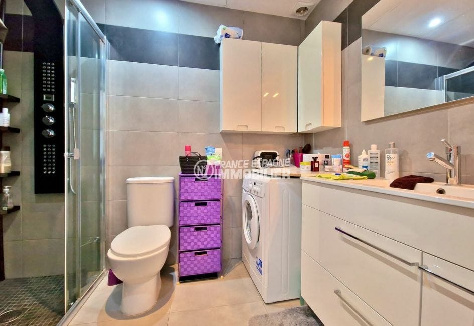 appartement empuriabrava vente, 3 pièces 68 m², salle d'eau, cabine douche