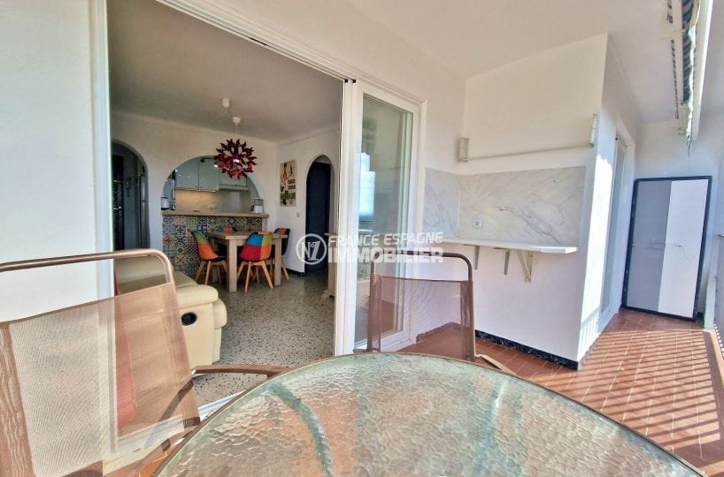 appartement a vendre empuriabrava, 3 pièces 45 m², terrasse donnante sur salon