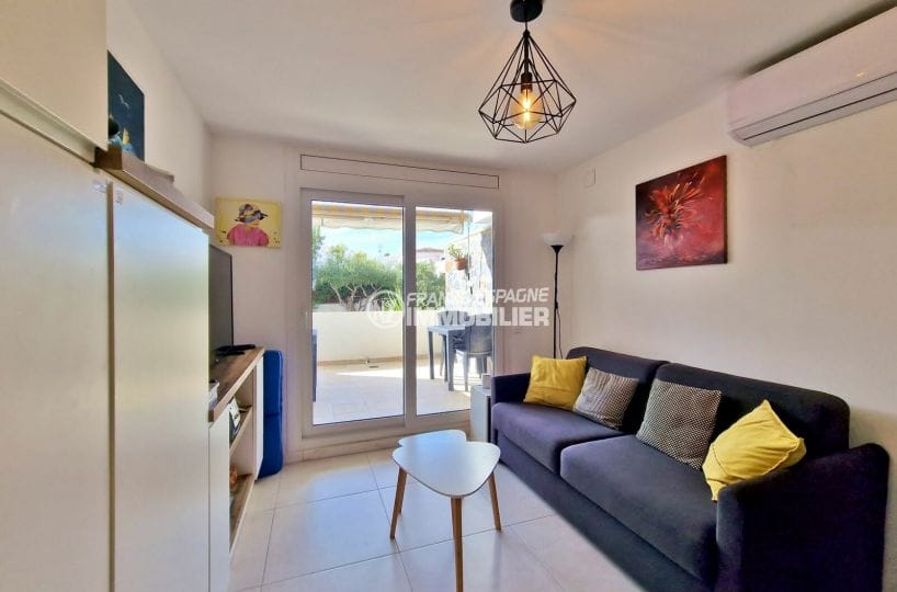 appartement a vendre empuriabrava, 2 pièces plage 500m 36 m², salon accès terrasse