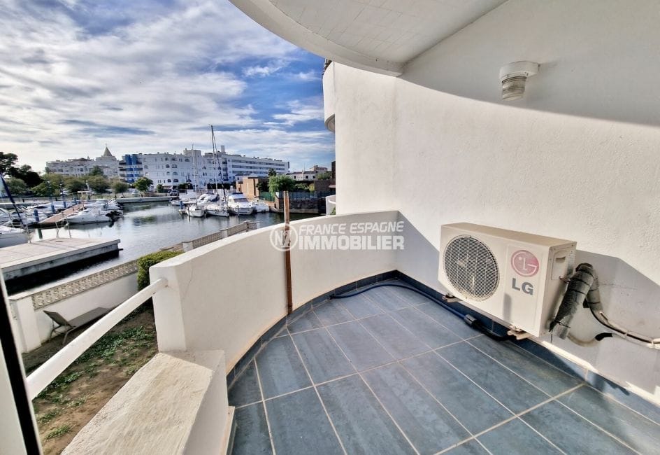 achat appartement rosas, 3 pièces vue canal 92 m², terrasse couverte vue canal