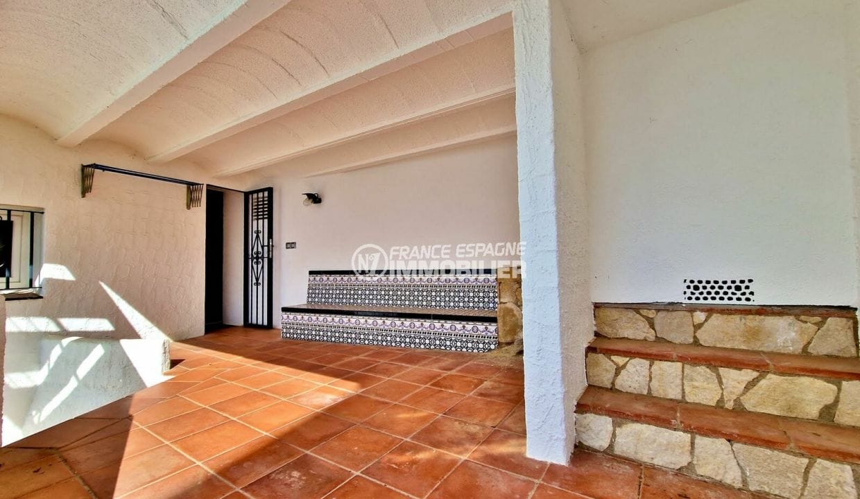 vente maison rosas espagne, 4 pièces contemporaine 228 m², terrasse banc en pierre