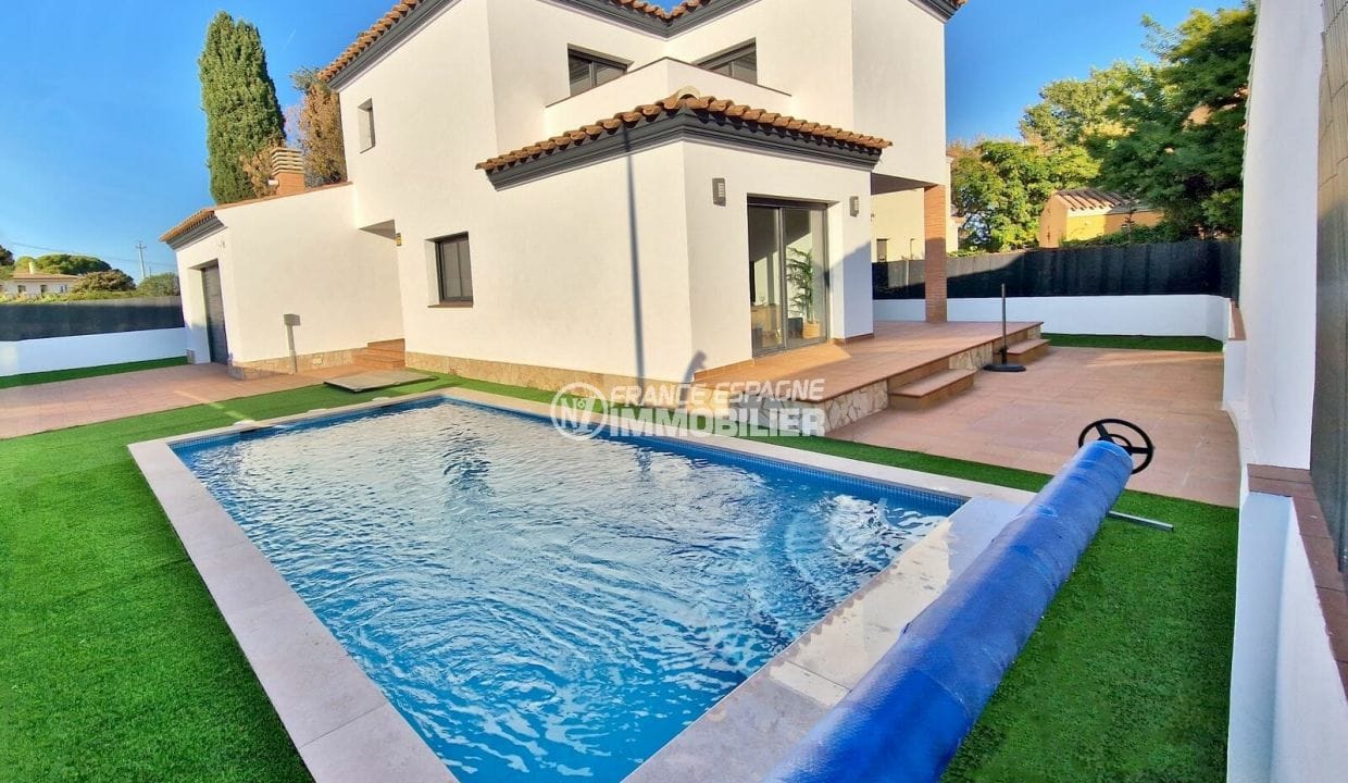 maison a vendre espagne catalogne, villa 4 chambres 190 m², piscine chauffée