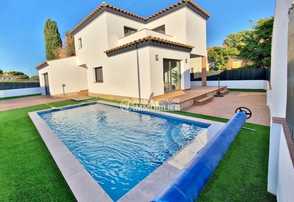 maison a vendre espagne catalogne, villa 4 chambres 190 m², piscine chauffée